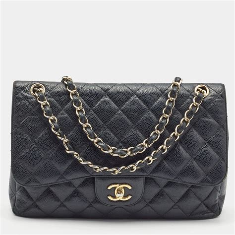 chanel classic caviar jumbo flap replica|2014 Jumbo Classic Caviar Double Flap shoulder bag .